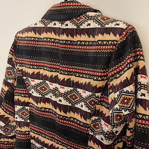 ZIZI Aztec print corduroy blazer medium Aspen Western - Picture 11 of 13